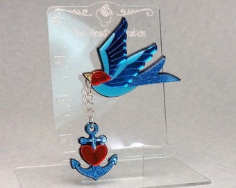 Sailor Bird Acrylic Pin Brooch