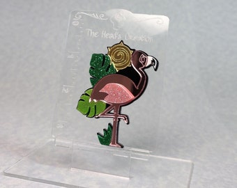 Pink Flamingo Acrylic Pin Brooch