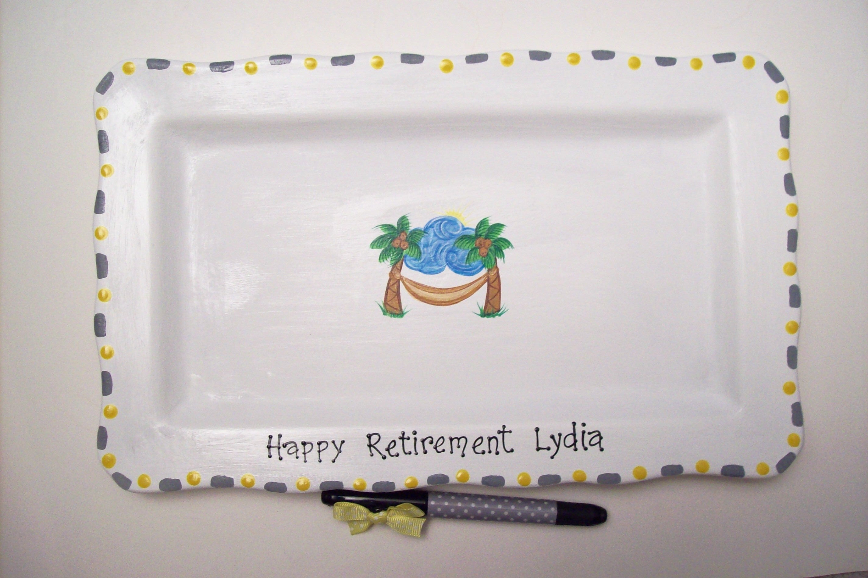Ceramic Signature Plate for RETIREMENT Etsy