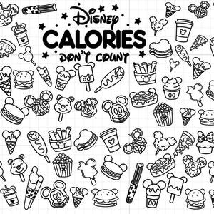 40oz Disney Calories Don't Count SVG, Digitial Download, 40oz Tumbler, Disney Wrap, Disney SVG, Disney Full Wrap, Tumbler Wrap