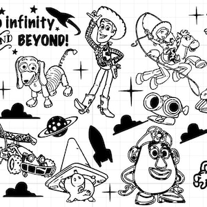 14 Unzen Toy Story, Charaktere, Charakter Wrap, svg, digitaler Download, Toy Story Charaktere