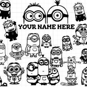 Minion SVG, download digitale, Minion Tumbler Wrap, Minion tumbler personalizzato, Minions, tumbler wrap, 32oz svg wrap