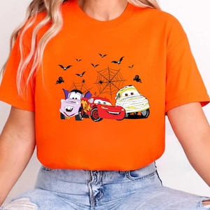 Custom Disney Cars Shirt, Disney Cars T-Shirt, Cars Halloween T-shirt, Halloween Party T-shirt, Disney Halloween Sweatshirt, Halloween Gifts