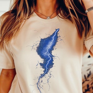Lightning Bolt T-Shirt, Lightning Thunder Sweathirt, Flash T-Shirts, Lightning Lover Tops, Storm Tee, Lightning Lover T-Shirt, Unisex Tee