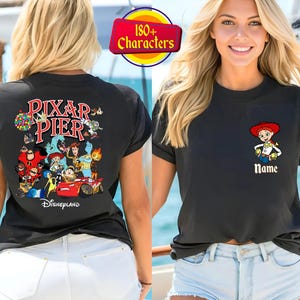 Custom Disney All Characters T-Shirt,Pixar Pier Shirt,Disneyland Family Trip T-Shirt,Mickey and Co Shirt,Disney Family Matching Trip Shirts