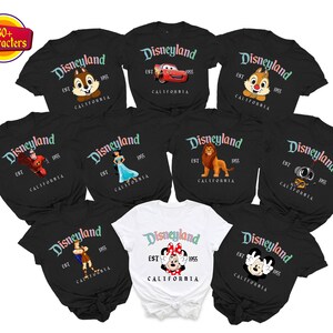 Custom Disneyland All Characters T-Shirt,Disney Family Trip T-Shirt,Disney Group Tee,Mickey and Co Sweat,Disney Family Matching Trip Shirts