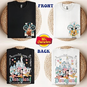 Custom Disneyland All Characters T-Shirt,Disney Family Trip T-Shirt,Disney Group Tee,Mickey and Co Sweat,Disney Family Matching Trip Shirts