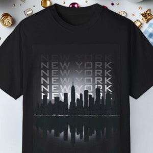 New York Skyline Unisex T-shirt, Metropolitan Shirt, NYC Tee, City Skyline Top, Urban Shirt for Men and Women