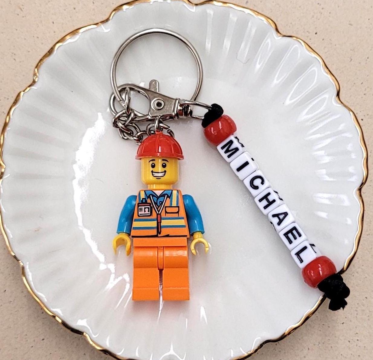 Personalized construction worker birthday keychain gift contractor thank you gift road construction worker gift builder appreciation gift