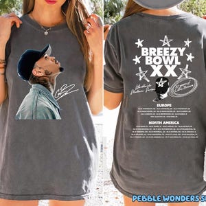 Chris Brown Concert Shirt, Chris Brown Tour Breezy Bowl XX Tour 2 Sided, Chris Brown, Chris Brown Album Tee, Chris Brown Merch, Breezy Shirt