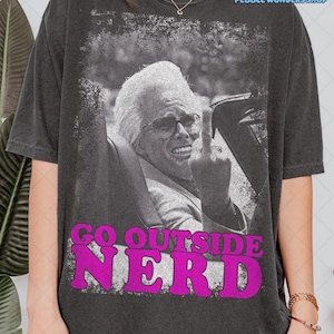 Comfort Colors Baby Billy Flips Off T-Shirt, Uncle Baby Billy Tshirt, Baby Billy Go Outside Nerd Meme Tee T-Shirt, The Righteous Gemstones