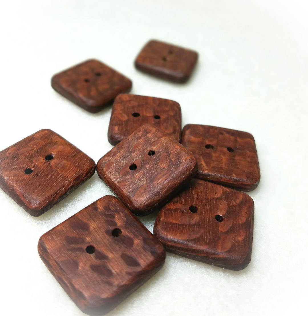 Handmade Leopard Wood Buttons - Etsy