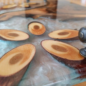 Handmade Resin and Live Edge Tray