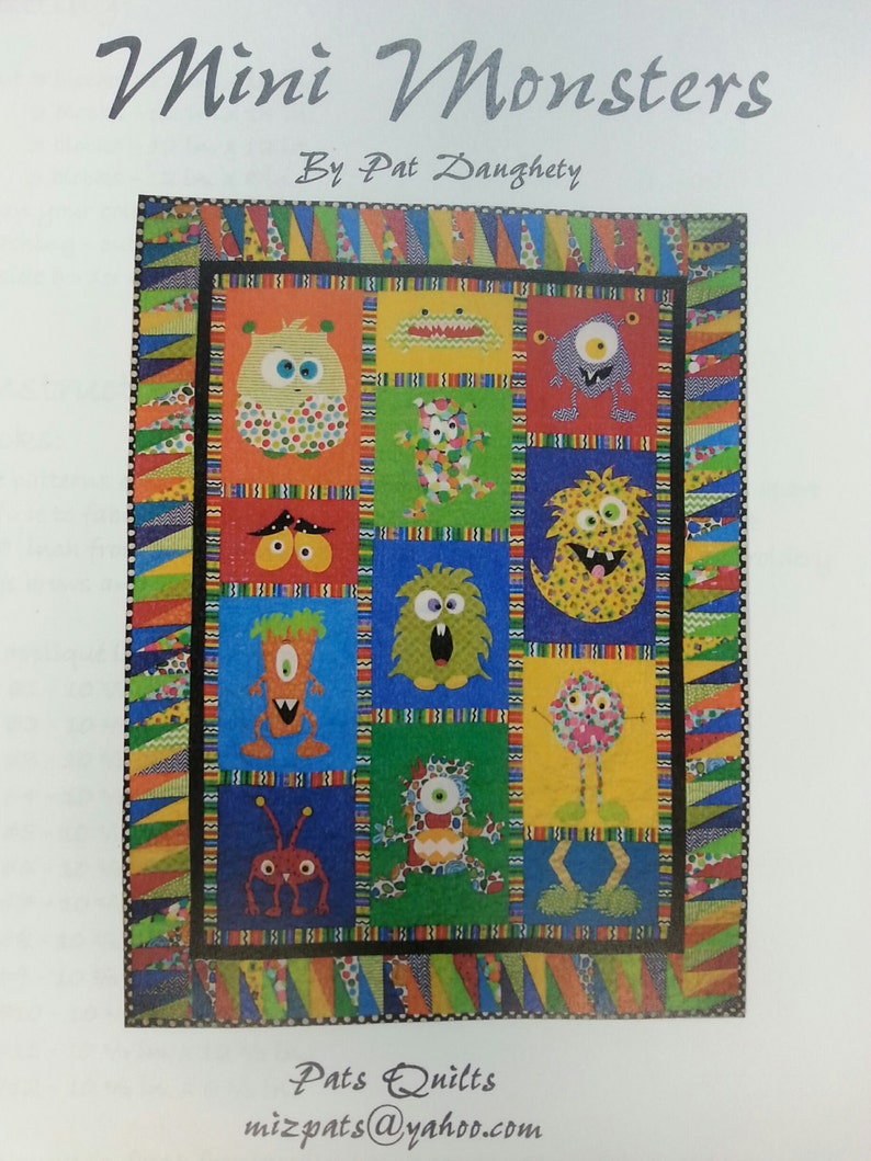 Mini Monster Quilt Pattern image 3