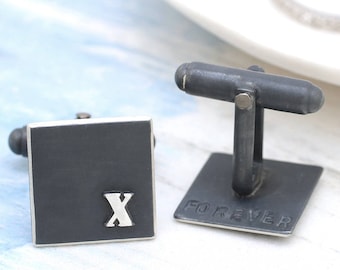 10th Anniversary Gift | Anniversary cufflink | Custom cufflinks | Tin anniversary | Secret message | X Cufflinks | Gift for husband