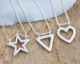 Geometric Shape Necklaces