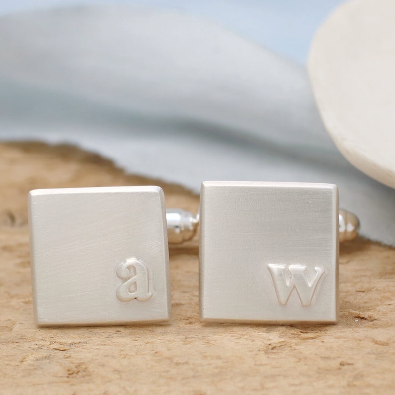 Monogram Cufflinks. Sterling Silver Initial Cufflinks - Etsy