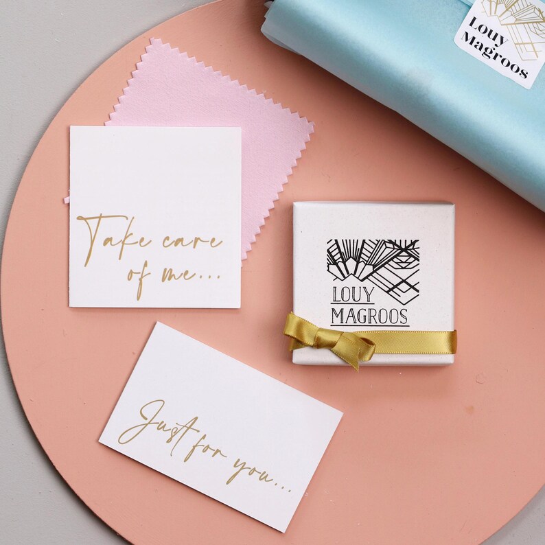 Square stud earrings in a gift box with a care card and message. A perfect jewelry gift for a birthday gift, gifts for wife, or gifts for sister.