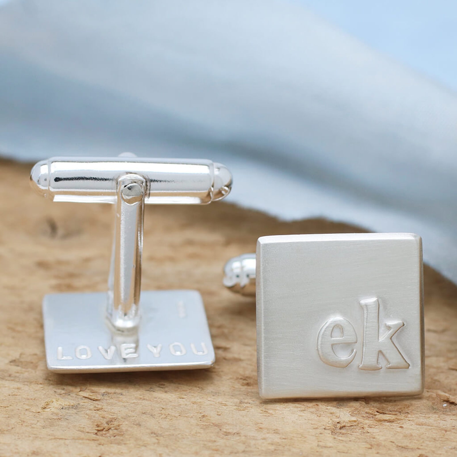 Monogram Cufflinks. Sterling Silver Initial Cufflinks | Etsy