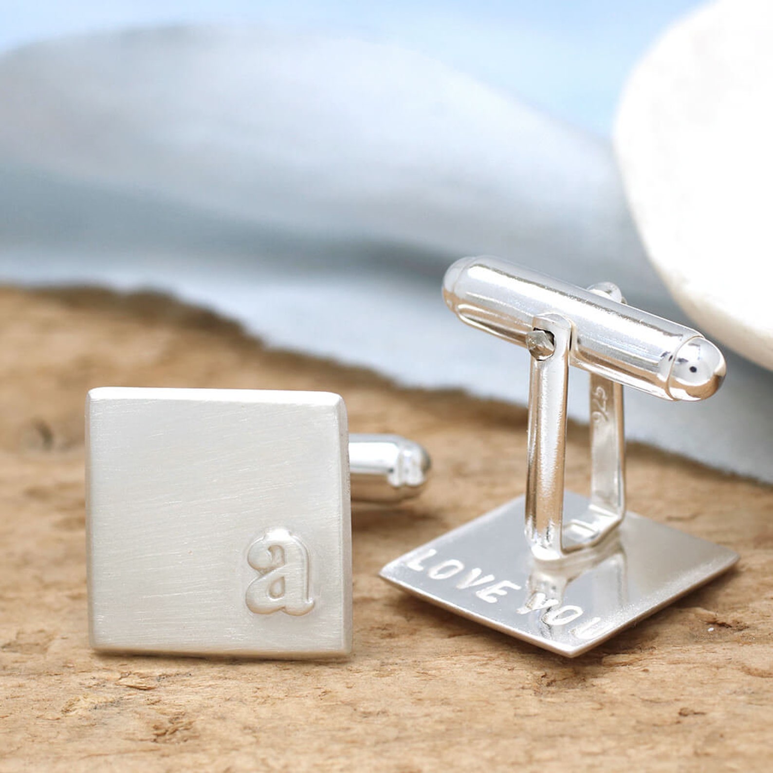 Monogram Cufflinks. Sterling Silver Initial Cufflinks | Etsy