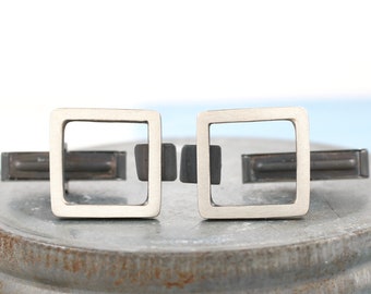 Geometric Cufflinks. Square Frame Cufflinks