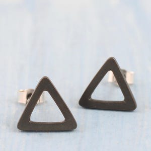 Triangle earrings Geometric studs image 6