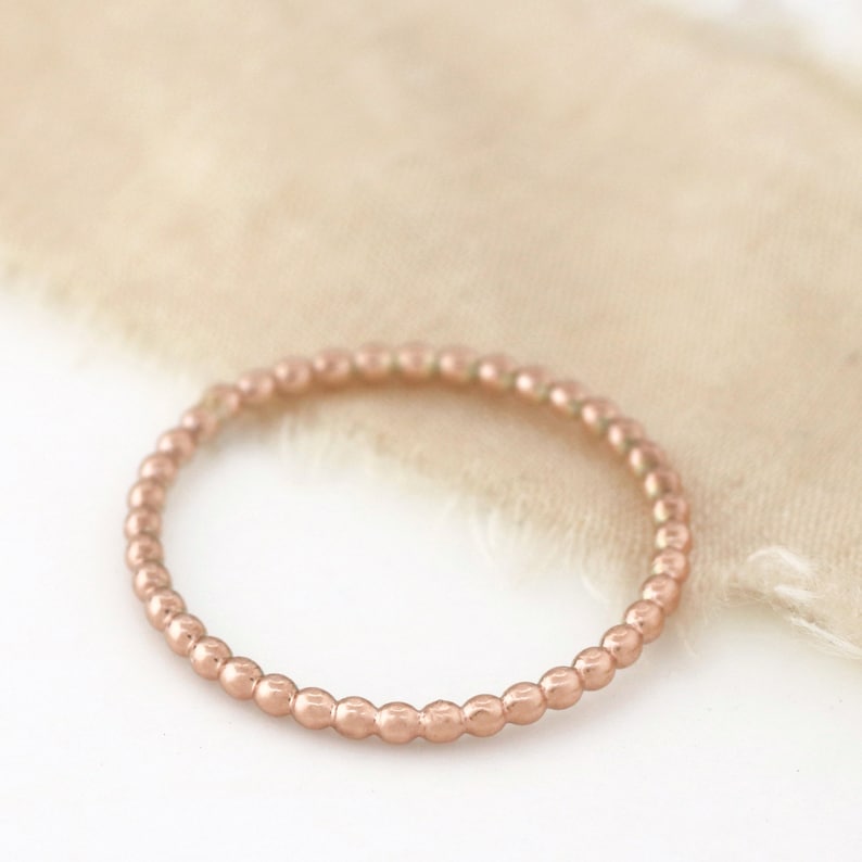 Thin Rings. 9ct Gold Stackable Ring Set - Etsy