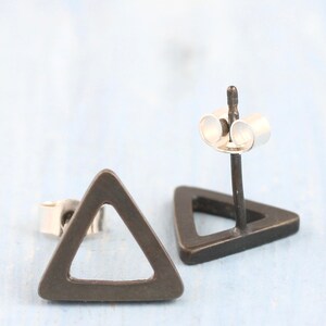 Triangle earrings Geometric studs image 4