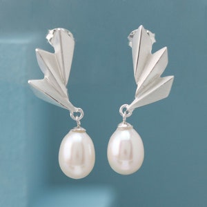 handmade pearl earrings UK