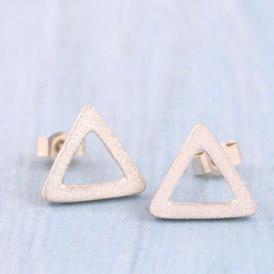 Triangle earrings Geometric studs image 3