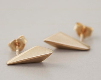 9ct Gold Kite Stud Earrings