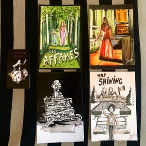 Ensemble de 4 cartes postales (Dessinatrice: Janice Cournoyer)