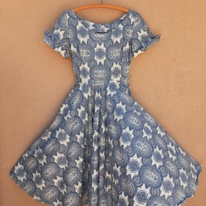 Vintage 1950s Day Dress, Hand Tailored
