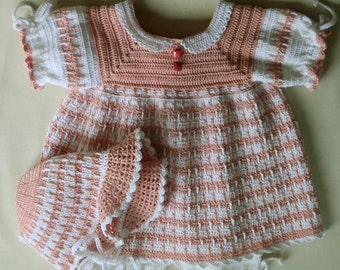 Summer Dress, Matching Bonnet & Bloomies! PF Pattern  "JOSIE GIRL" 0-3 months