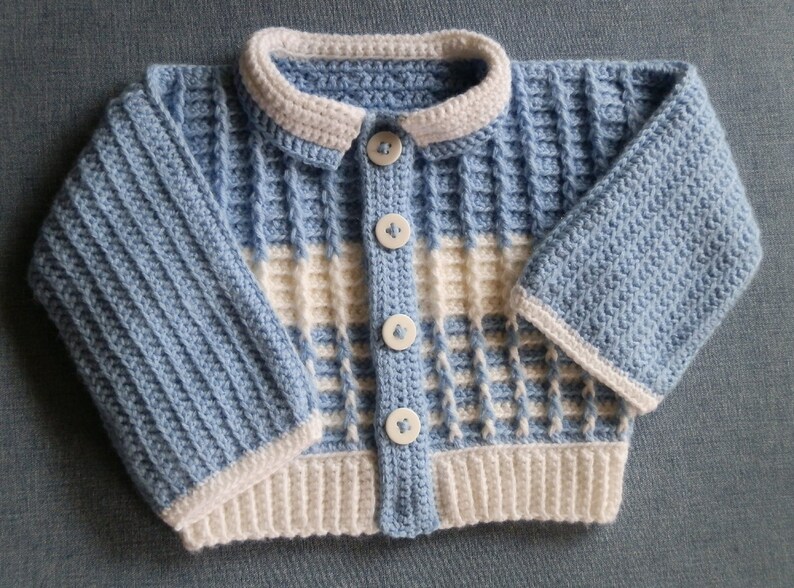Crocheted Boy or Girl Sweater Set With Matching Hat PDF - Etsy