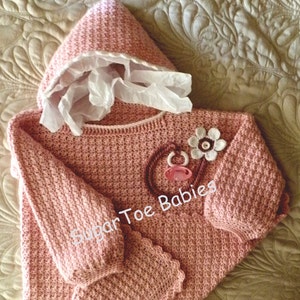 All in 1 Blanket Hoodie Sweater with Binky Holder! CROCHET PATTERN PDF