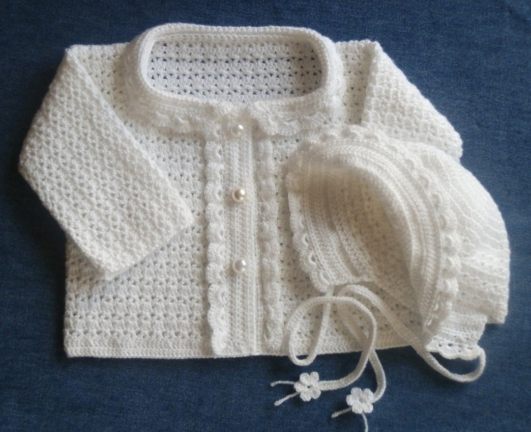 Newborn Girl Sweater Set Christening Baptism Special Occasion PDF