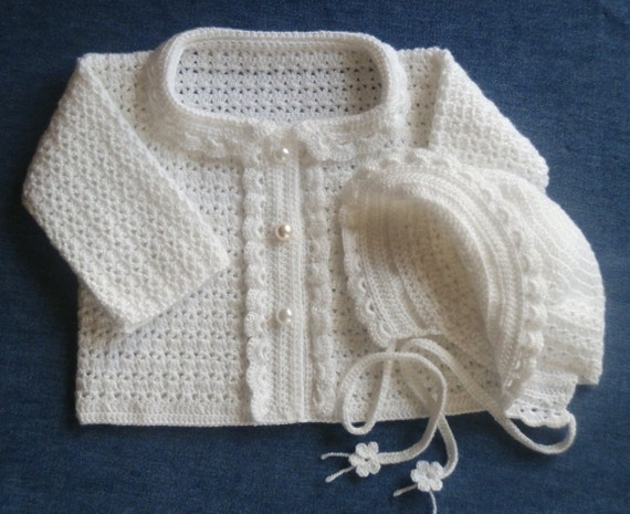 Newborn Girl Sweater Set Christening Baptism Special Occasion PDF