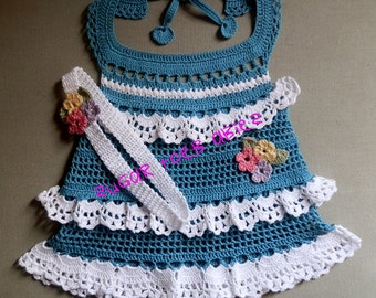 Baby Girl Sun Dress and Headband 12 mo Crochet Pattern PDF