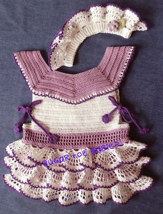 Baby Girl Ruffled Dress & Le Petite Bandeau Crochet Pattern PDF - Etsy