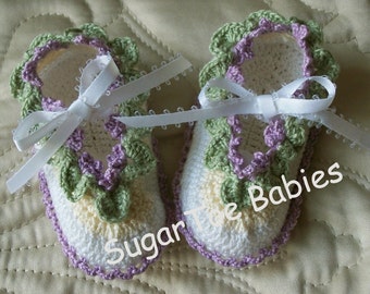 Newborn Baby Booties Crochet Pattern - PDF Pattern