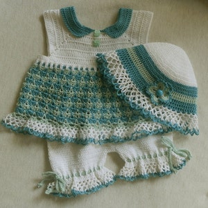 Newborn Baby Girl Topper and Capris Summer Set Crochet Pattern PDF