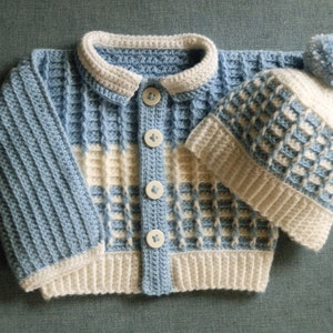 Baby Girl Sweater Set Tunisian Afghan Stitch 6-9mo PDF | Etsy