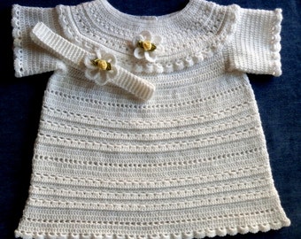 Crochet Baby Christening, Special Occasion Dress (9-12 Months) (PDF Pattern)