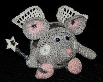 MOUSE CROCHET Ornamant~ Madeline the Fairy Godmother Mouse! Crochet Pattern PDF