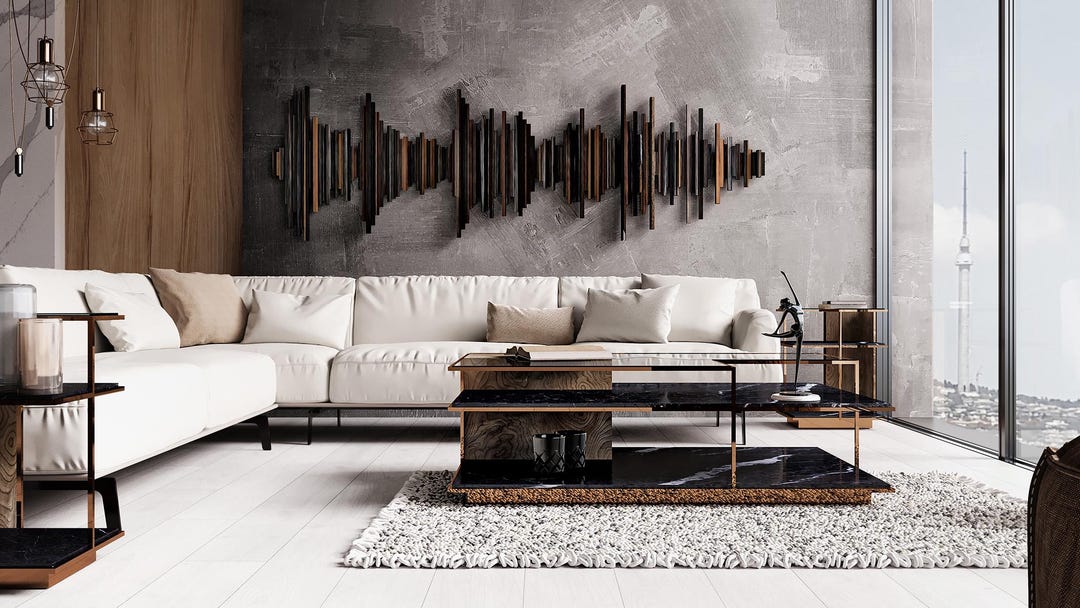 Custom Sound Wave Art: Solid Wood | Personalized Voice Print ...