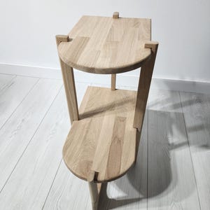 Narrow Side Table: Solid Wood Scandinavian Nightstand, Console Versatile Furniture image 13
