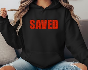 SAVED Christian Shirt | Romans 10:9 Scripture  | Faith Hoodie | Christian T-Shirt Adult & Youth | Jesus Sweatshirt