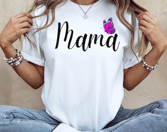Mama Butterfly T-Shirt: Soft Mothers Day Shirt, Birthday Gift