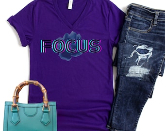 Focus Short Sleeve V-Neck Tee - Primary